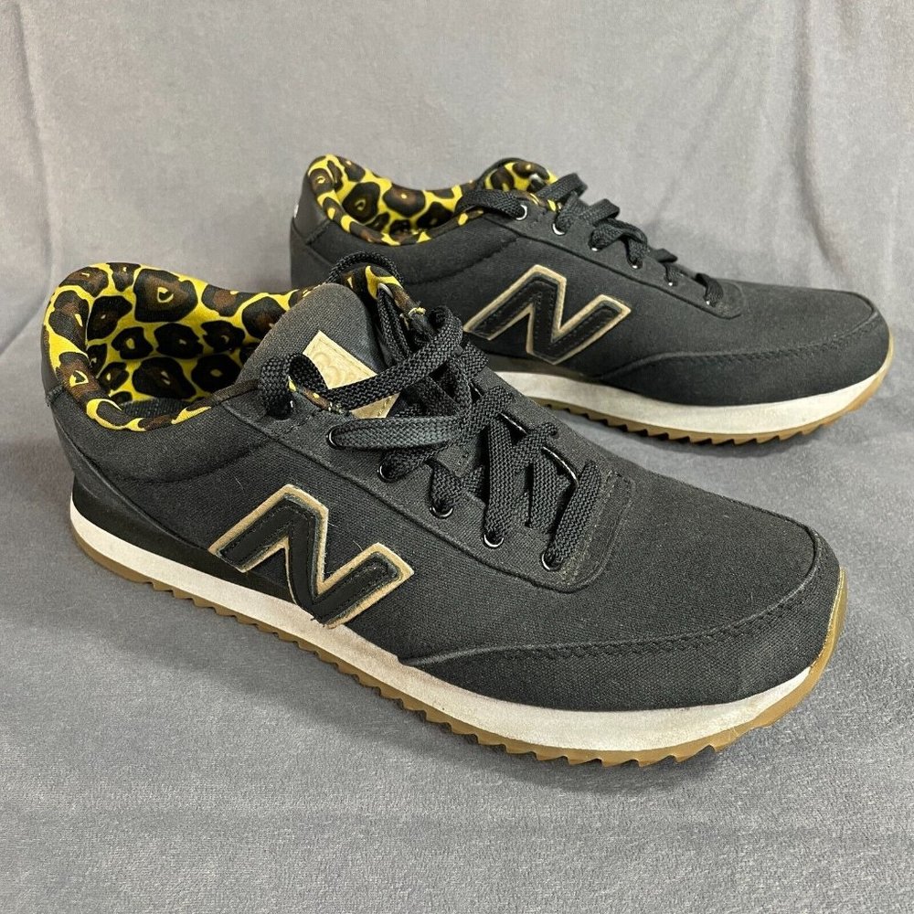 New Balance Women's 501 Classic Leopard Black Yellow Running Shoes Size 8.5